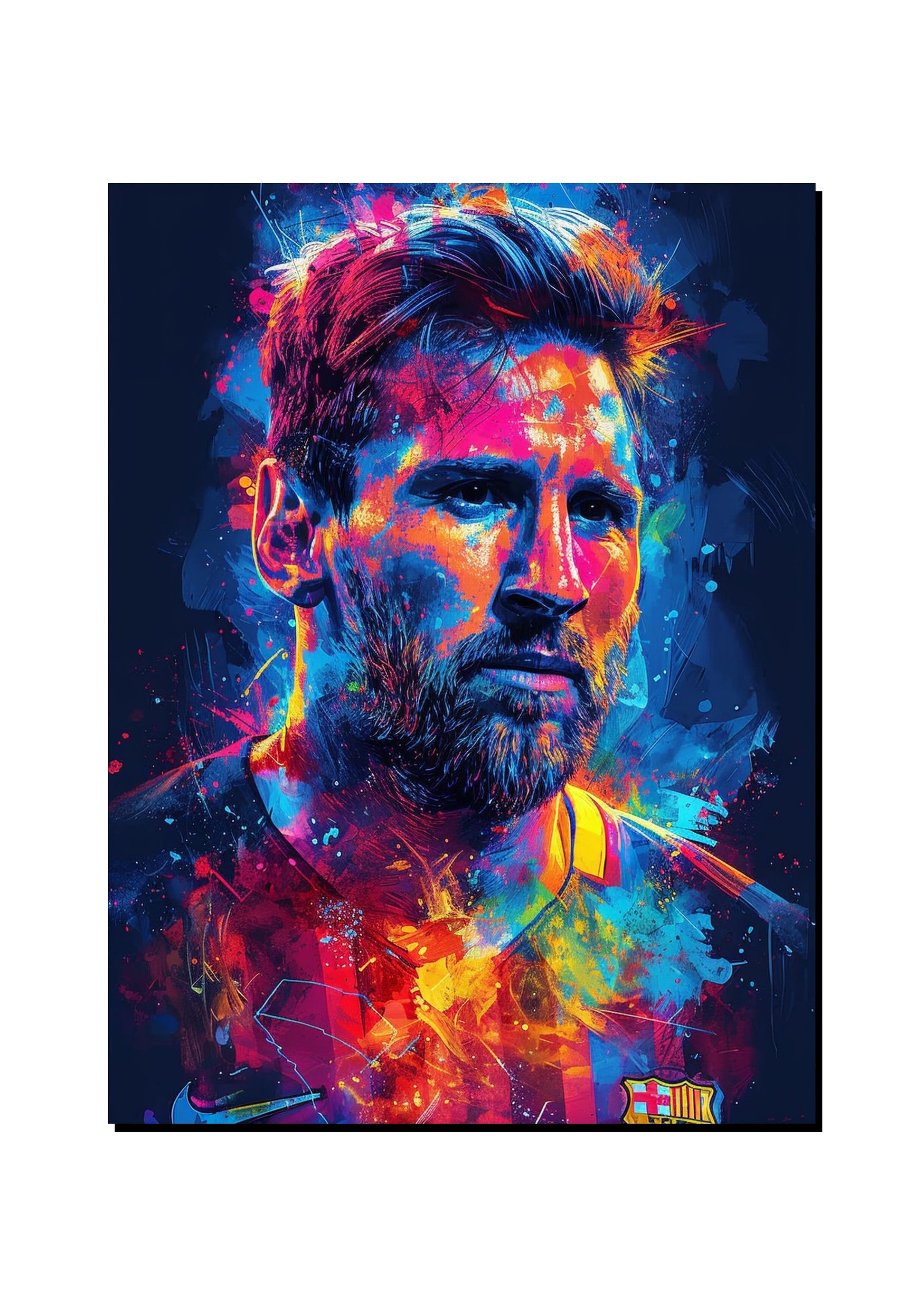 Messi Watercolour Portrait art print